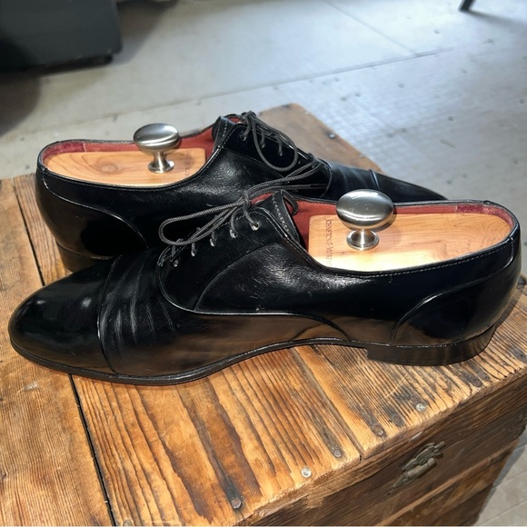 VNTG Florsheim Royal Imperial Cap-Toe Oxfords 94325  Black Sz. 10D main image 8